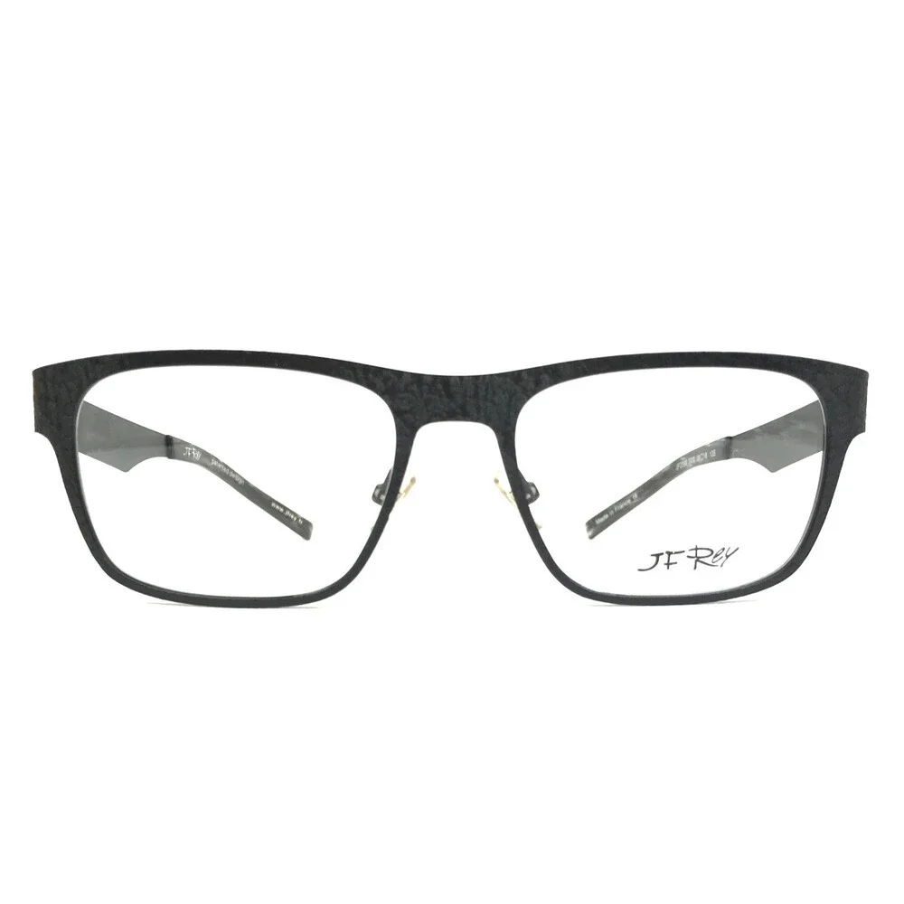 J.F. Rey Eyeglasses Frames JF2598 0000 Matte Black Textured Webbed 56-18-135